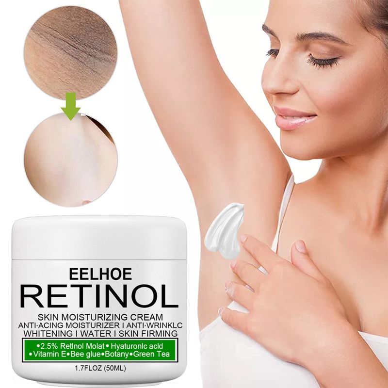 50ml Retinol Body Whitening Cream Underarm Legs Knee Elbows Private Dark Spot Removal Skin Firming Brightening Moisturizing Facial B2-797