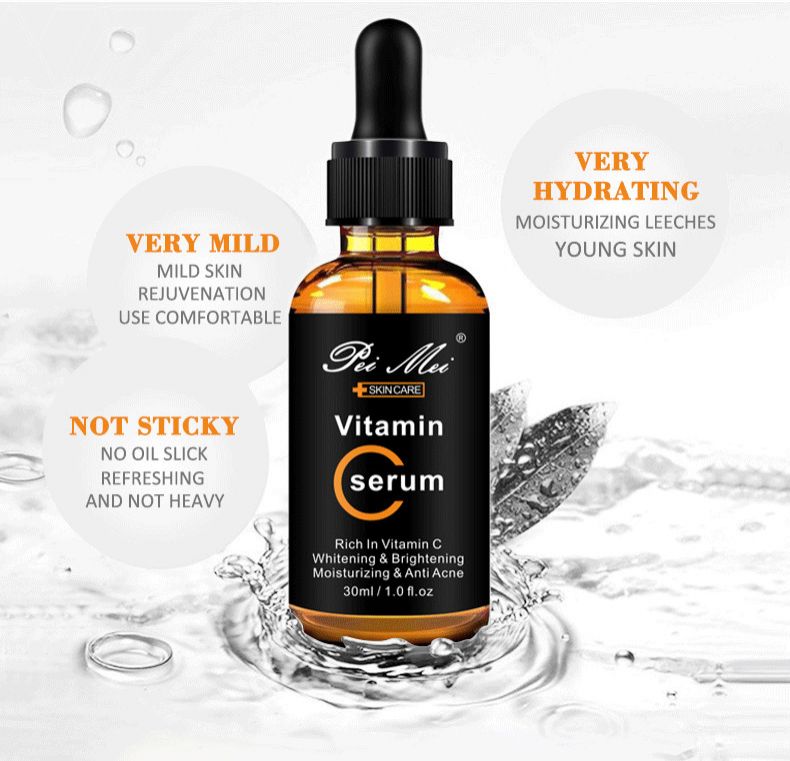 Vitamin C Facial Serum Firming Anti-Wrinkle Anti-Aging Acne Spot Remover Serum Skin Repair Skin Care Face Essence B2-505