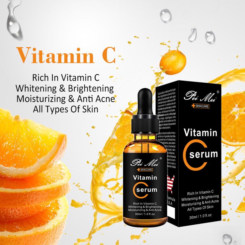 Vitamin C Facial Serum Firming Anti-Wrinkle Anti-Aging Acne Spot Remover Serum Skin Repair Skin Care Face Essence B2-505