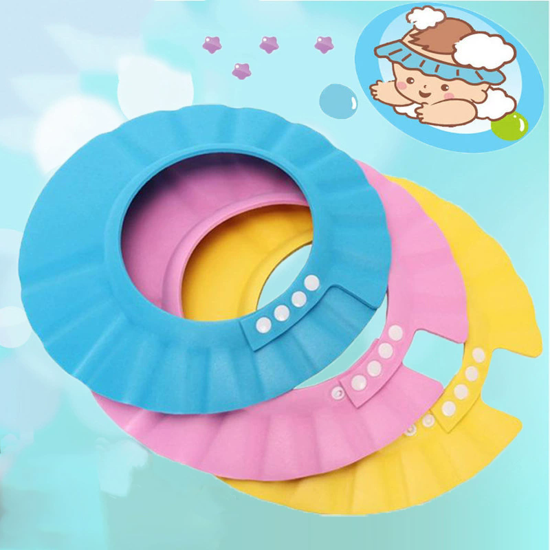 Safe Shampoo Shower Bathing Bath Protect Eva Soft Cap Hat for Baby Wash Hair Bebes Children Bathing Shower Cap Hat Kids