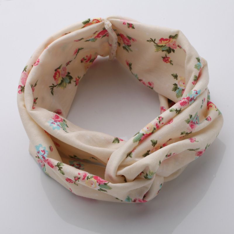 Fashion Retro Women Elastic Turban Twisted Knotted Ethnic Headband Floral Wide Stretch Girls Hair Accessories B2-134