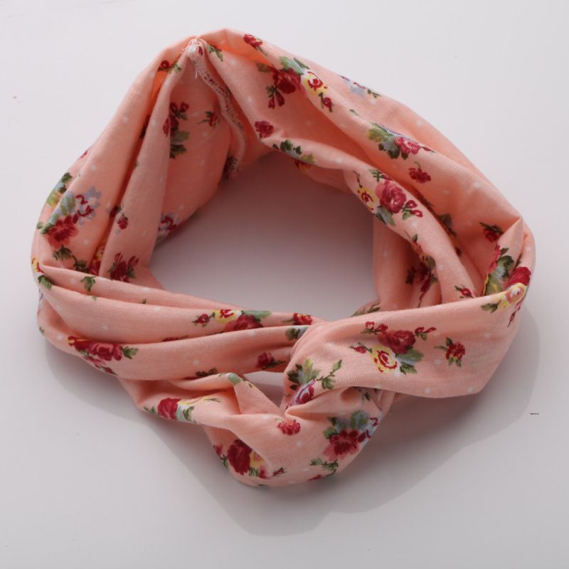 Fashion Retro Women Elastic Turban Twisted Knotted Ethnic Headband Floral Wide Stretch Girls Hair Accessories B2-134