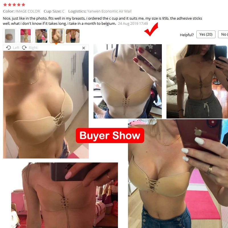 Seamless Wireless Adhesive Stick Bra Strapless Bras Push Up Women's Lingerie Sexy Backless Underwear Silicone Invisible Bralette