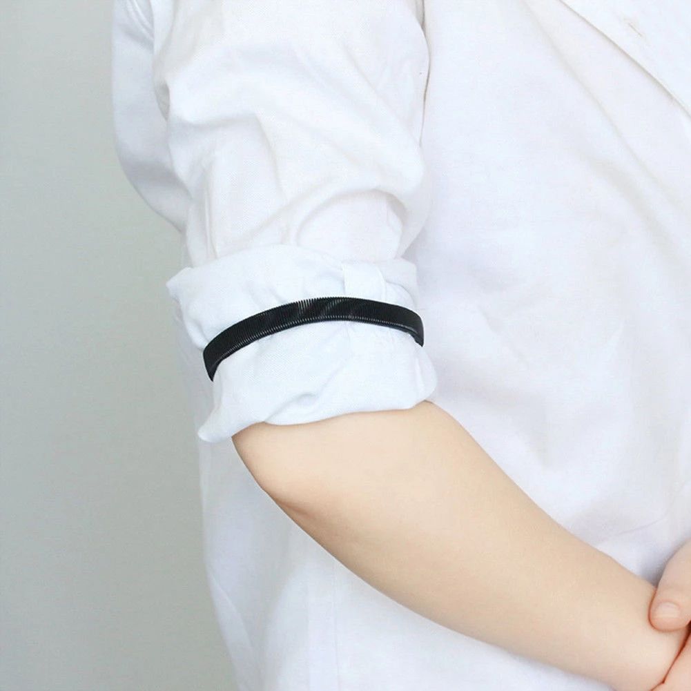 Fashion Shirt Sleeve Holder Metal Armband Hold Up Garter Hood Men's Ring Elastic Bracelet Hoop Clip A-2044
