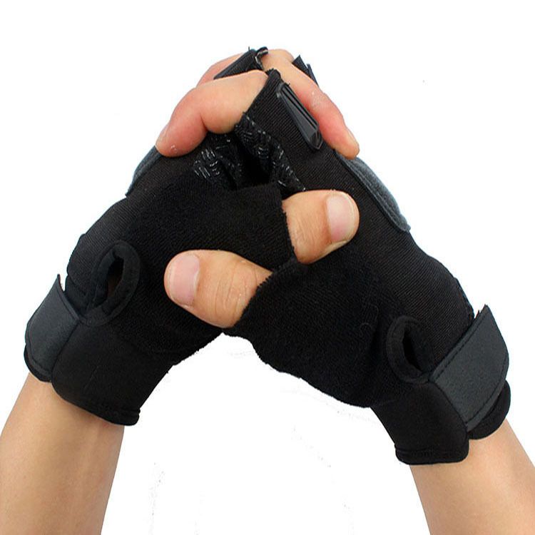 Sports Fitness Non-slip Wearable Half Finger Gloves Outdoor Riding Handmade Protective GlovesO-4-10