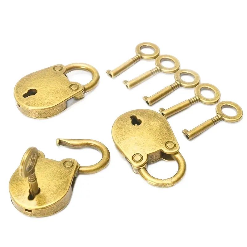 Unlock the Charm of the Past with This Mini Old Vintage Metal Lock and Key Padlock C-542