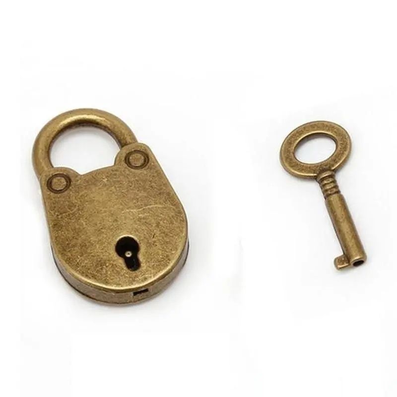 Unlock the Charm of the Past with This Mini Old Vintage Metal Lock and Key Padlock C-542