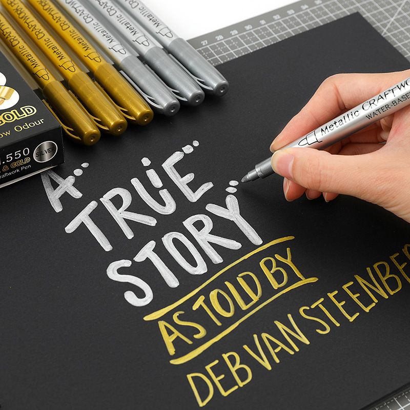 Diy Metal Waterproof Permanent Ink Marker Pen Gold And Silver Craft Resin Mold Pen Art Painting Student Supplies E-1234
