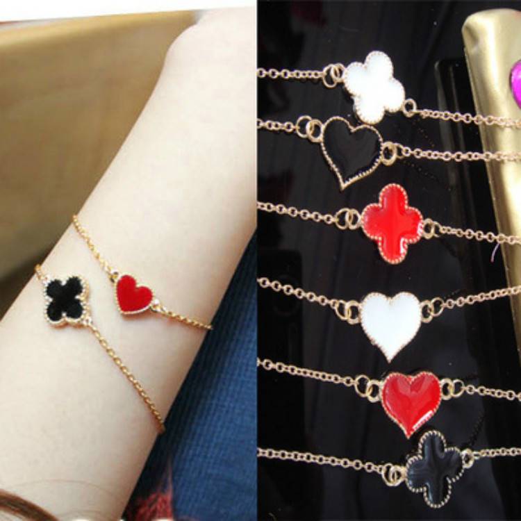 Fashion Love Clover Simple Bracelet Anklet Korean Sweet Fashion Wild Trinkets A-461
