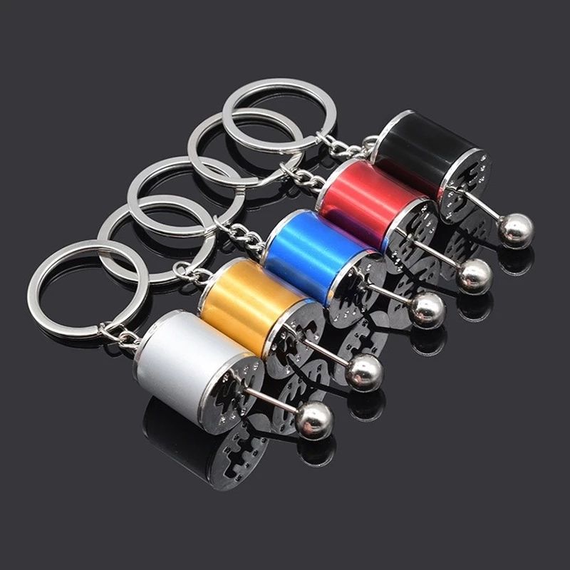 Speed Gearbox Keychain Men Manual Shifter Metal Gear Head Key Car Ring Reassembly Creative Charm Keychain A-1792