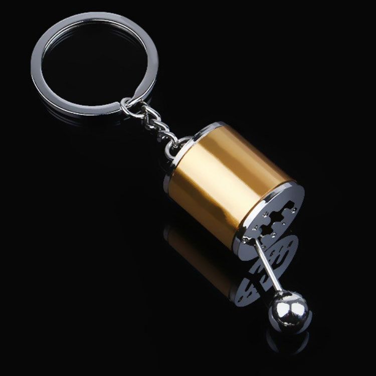 Speed Gearbox Keychain Men Manual Shifter Metal Gear Head Key Car Ring Reassembly Creative Charm Keychain A-1792