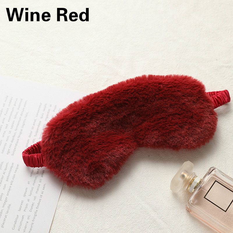 Rabbit hair shading sleep mask breathable skin friendly Plush eye mask relieves eye fatigue lovely home eye care E-715