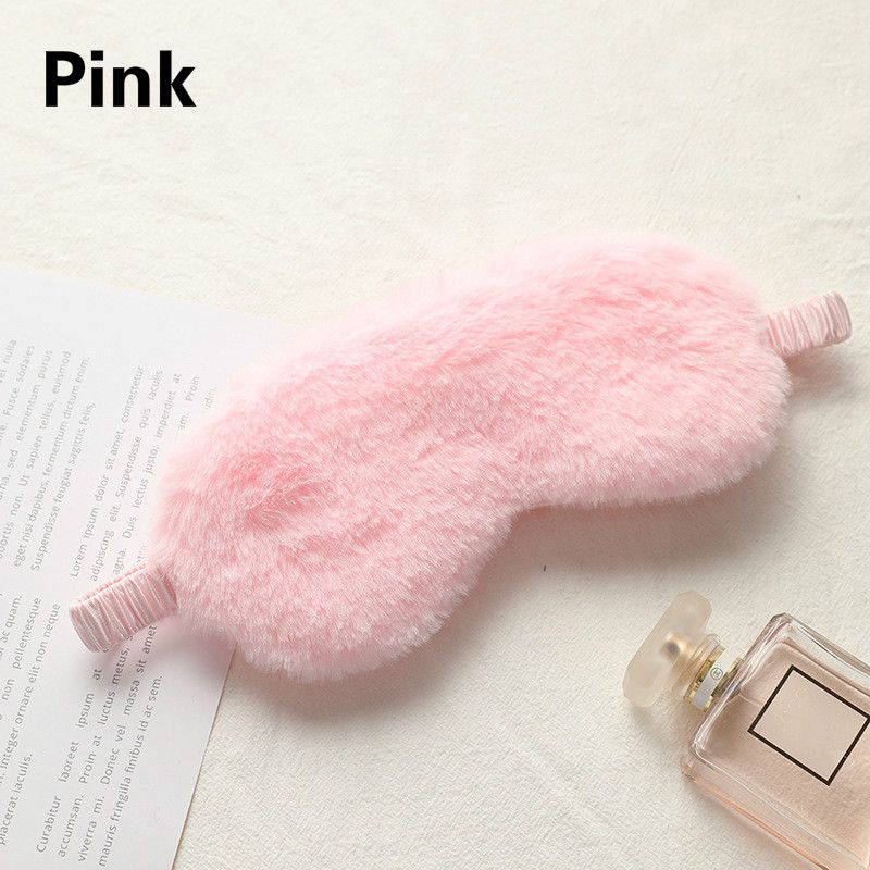 Rabbit hair shading sleep mask breathable skin friendly Plush eye mask relieves eye fatigue lovely home eye care E-715