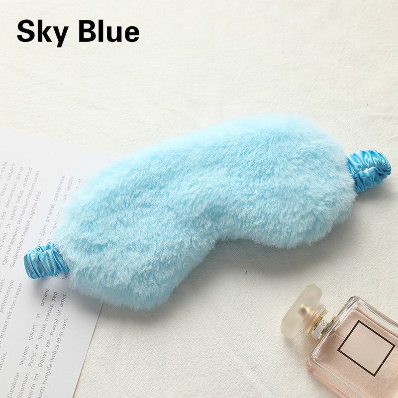 Rabbit hair shading sleep mask breathable skin friendly Plush eye mask relieves eye fatigue lovely home eye care E-715