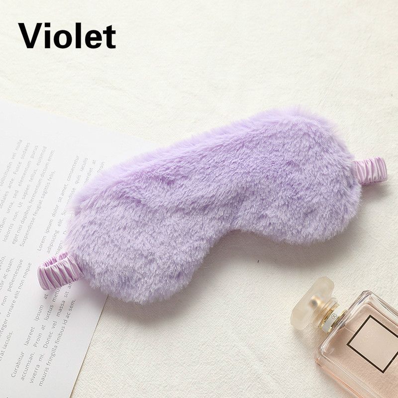 Rabbit hair shading sleep mask breathable skin friendly Plush eye mask relieves eye fatigue lovely home eye care E-715