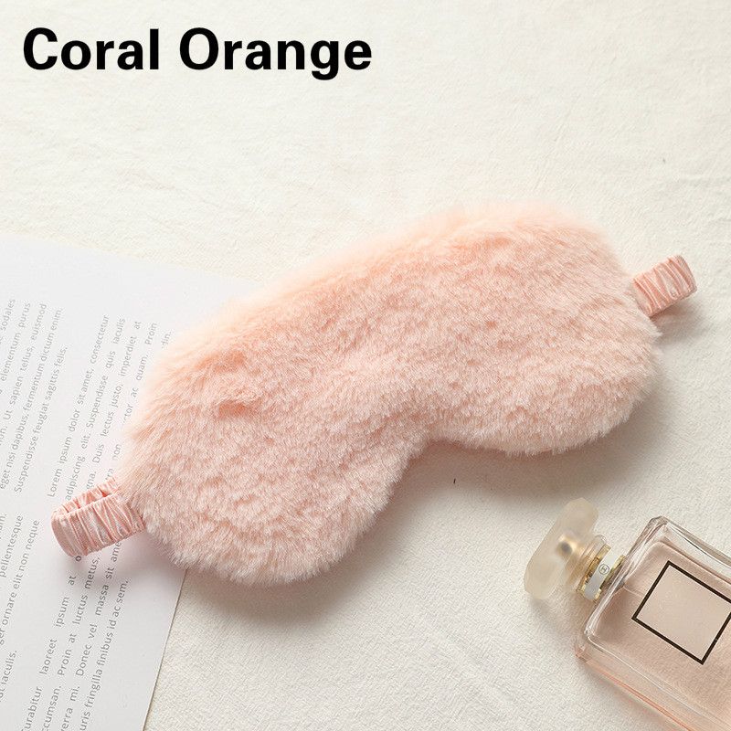 Rabbit hair shading sleep mask breathable skin friendly Plush eye mask relieves eye fatigue lovely home eye care E-715