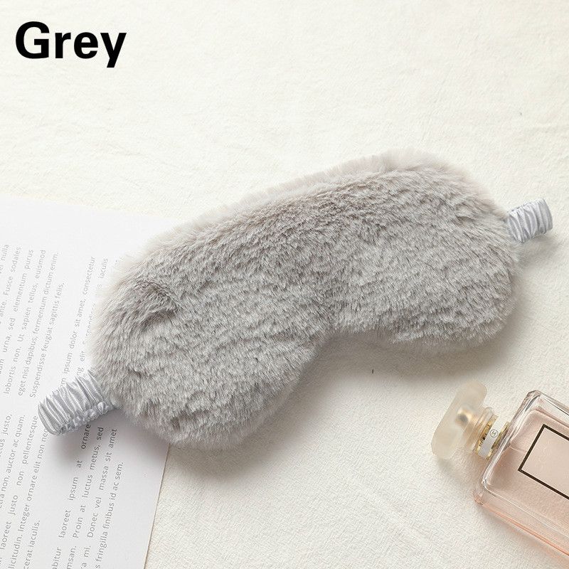 Rabbit hair shading sleep mask breathable skin friendly Plush eye mask relieves eye fatigue lovely home eye care E-715