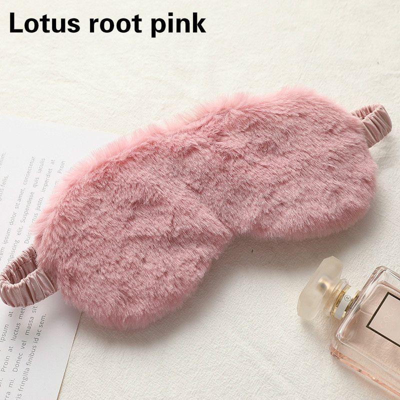 Rabbit hair shading sleep mask breathable skin friendly Plush eye mask relieves eye fatigue lovely home eye care E-715