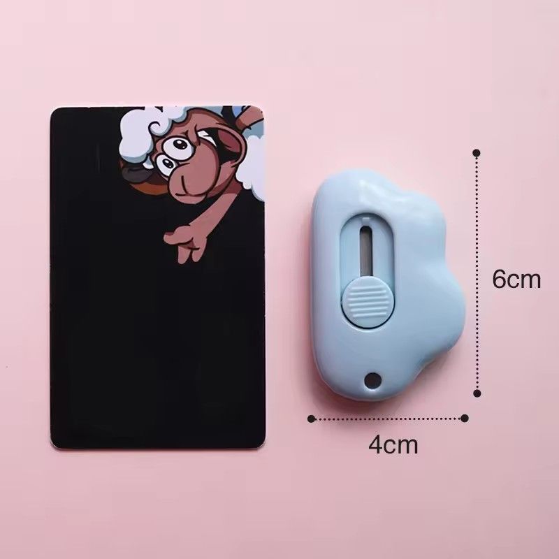 Cute Rabbit Cloud Color Mini Portable Utility Knife Paper Cutter Cutting Paper Razor Blade Office Stationery Cutting Supplies E-809