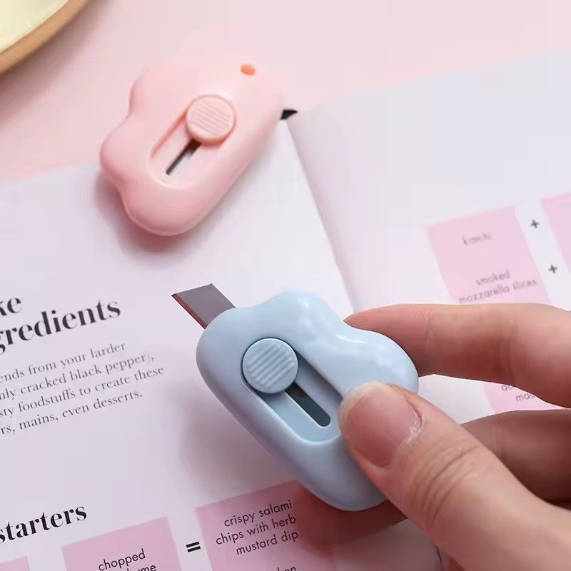Cute Rabbit Cloud Color Mini Portable Utility Knife Paper Cutter Cutting Paper Razor Blade Office Stationery Cutting Supplies E-809