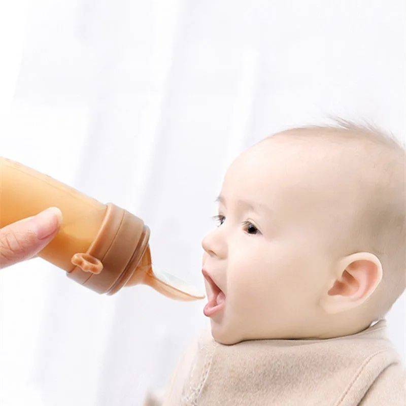 Baby Spoon Bottle Feeder Dropper Silicone Spoons for Feeding Medicine Kids Toddler Cutlery Utensils Baby Items