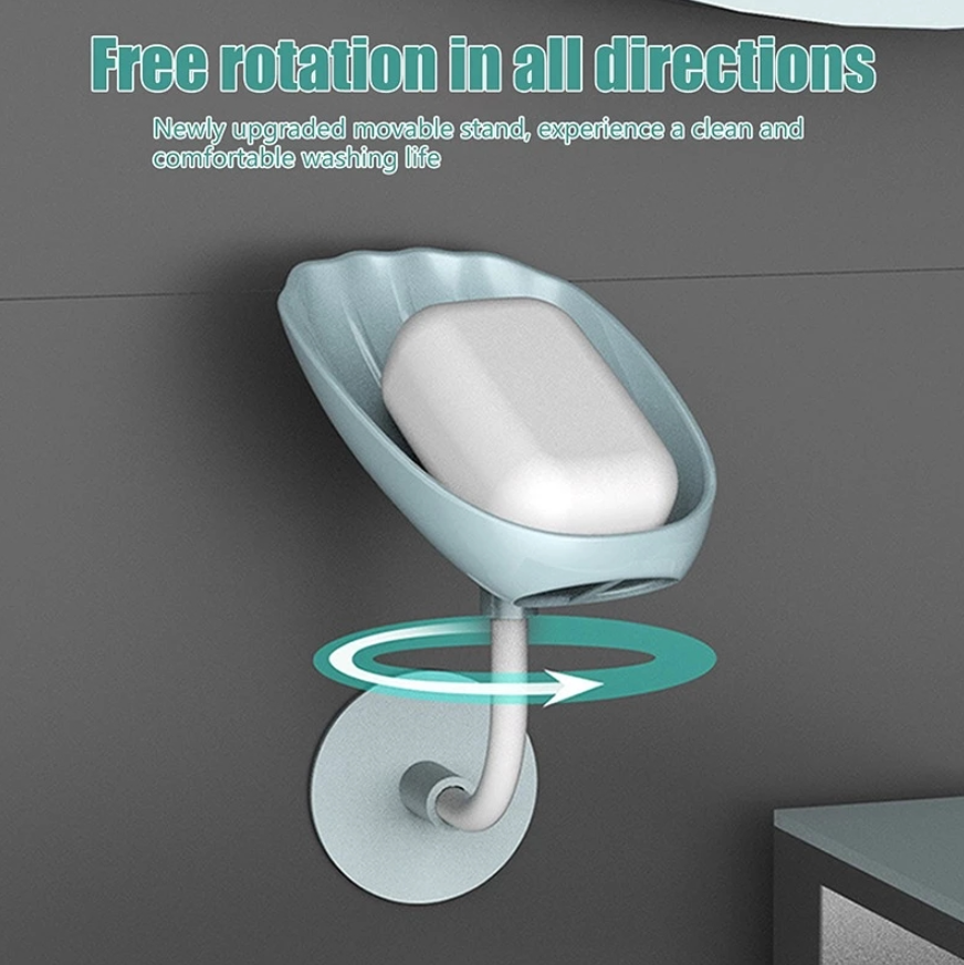 Soap Dish Drain Soap Rack Box Bathroom Accessories Toilet Laundry Soap Dish Supplies Tray Gadgets E-1226