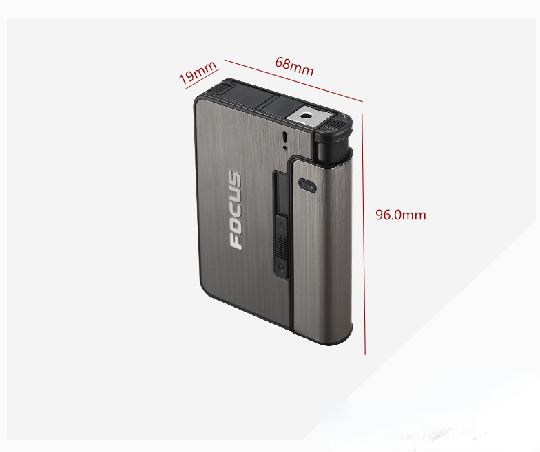 Portable Automatic Cigarette Case Metal Cigarette Case 10 Pieces Cigarette Case Case Non-lighter Gadgets Gifts For Men E-1212