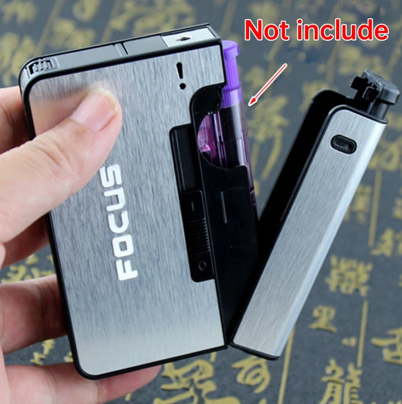 Portable Automatic Cigarette Case Metal Cigarette Case 10 Pieces Cigarette Case Case Non-lighter Gadgets Gifts For Men E-1212