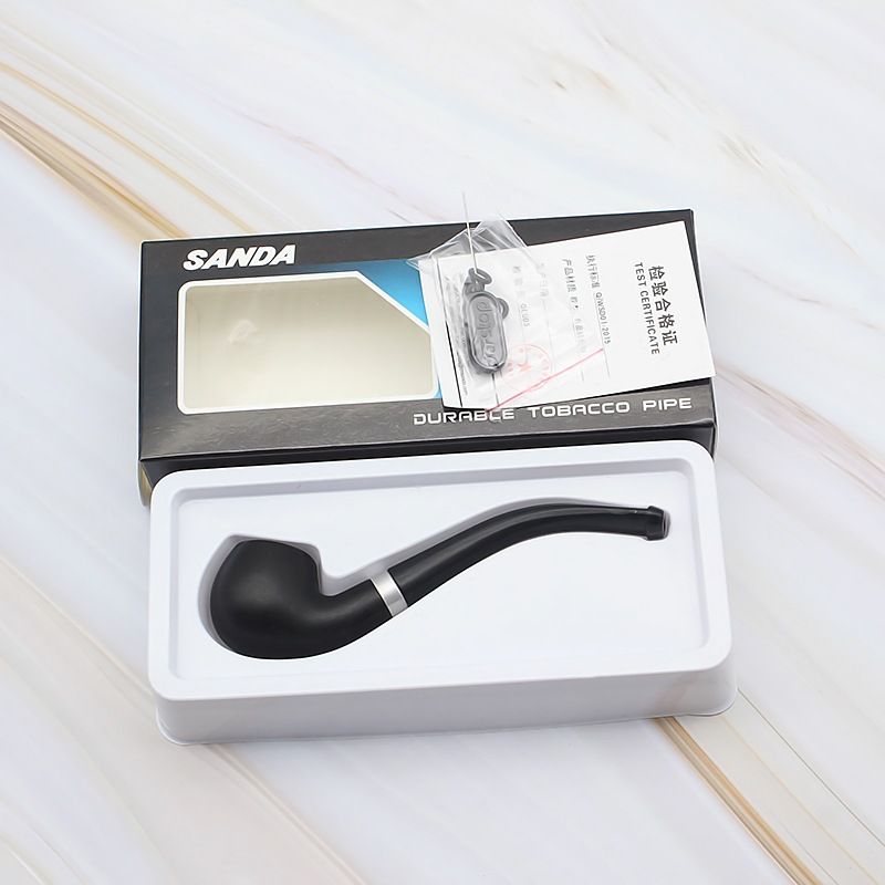 Mini Portable Smoking Pipe Black Delicate Smoking Tobacco Pipe Filter Cigarette Holder Friend Family Gift Men Necessary Supplies E-437