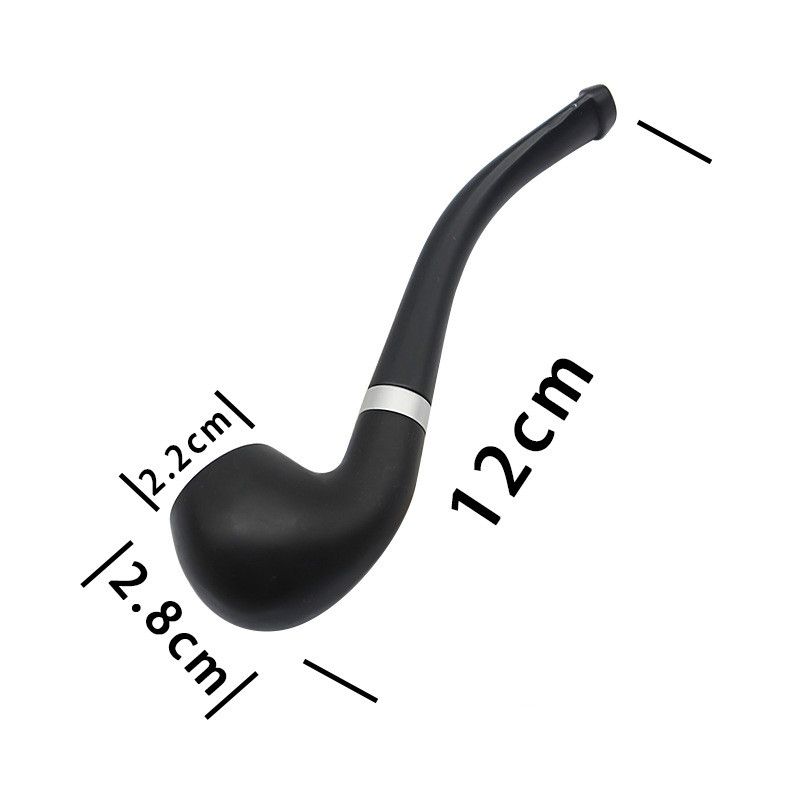 Mini Portable Smoking Pipe Black Delicate Smoking Tobacco Pipe Filter Cigarette Holder Friend Family Gift Men Necessary Supplies E-437