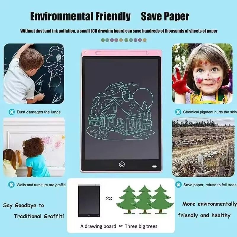 Writing Board Drawing Board Children's Graffiti Drawing Board Toys 6.5 Inch Lcd Handwritten Blackboard Magic Drawing Board F3-53-2