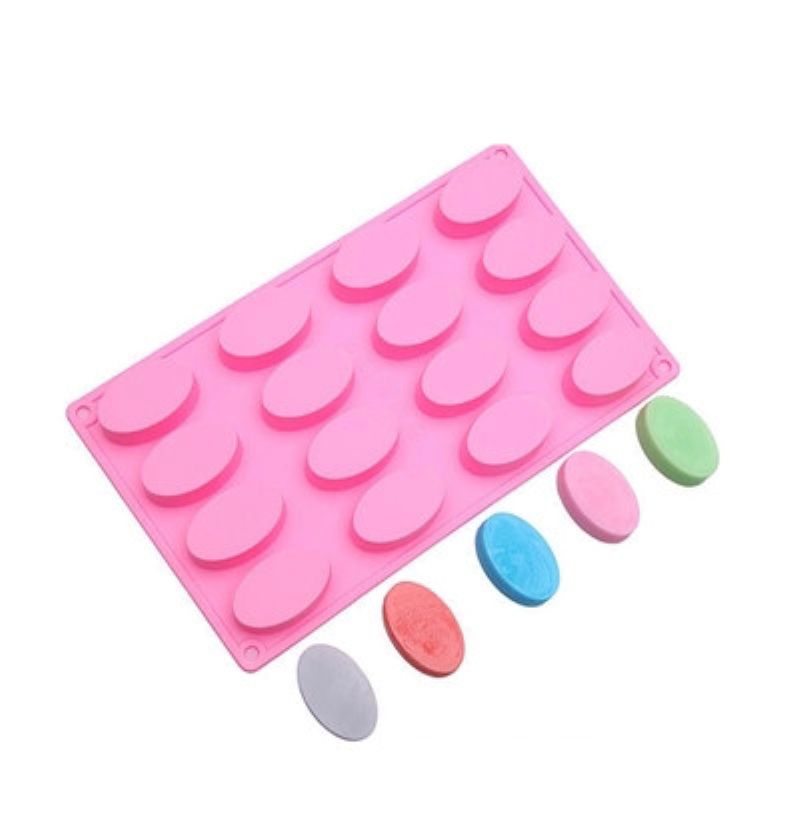 16 Cavity Oval Shape Chocolate Silicone Mold Ice Sweet Candy Jelly Mould DIY Fondant Cake Molds Food E-631