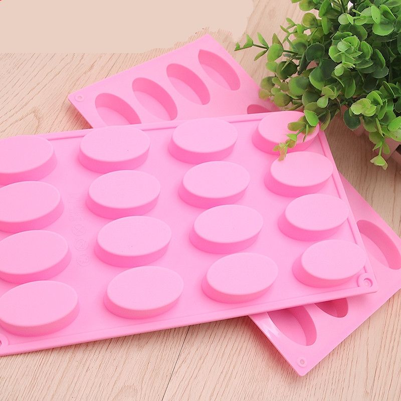 16 Cavity Oval Shape Chocolate Silicone Mold Ice Sweet Candy Jelly Mould DIY Fondant Cake Molds Food E-631