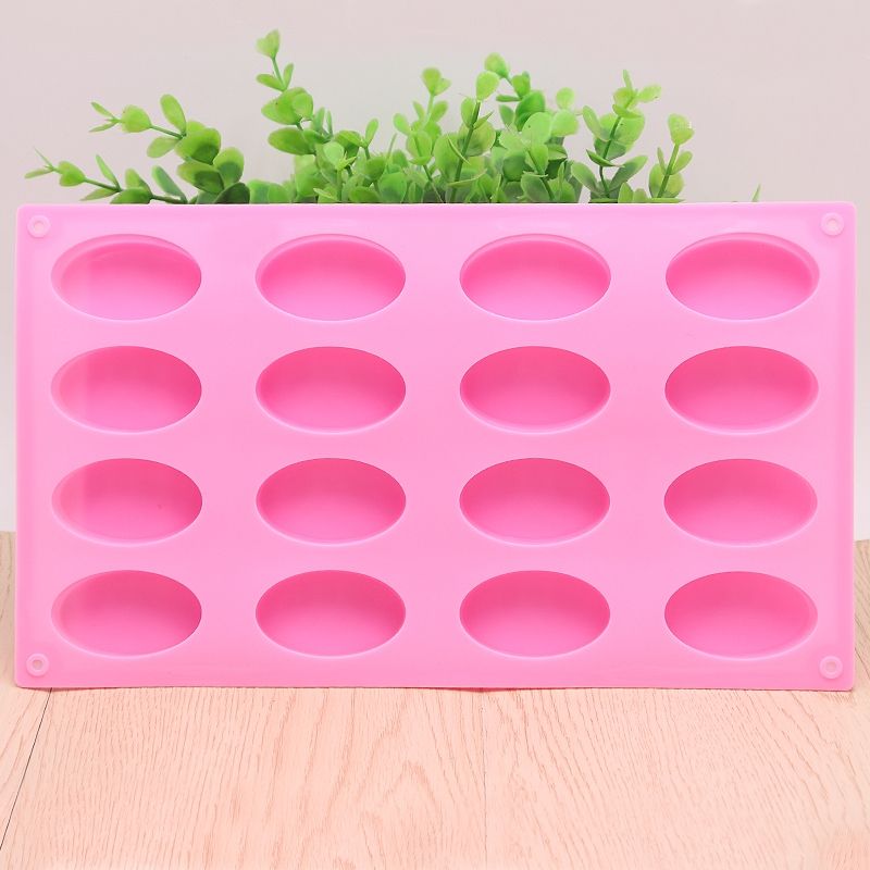 16 Cavity Oval Shape Chocolate Silicone Mold Ice Sweet Candy Jelly Mould DIY Fondant Cake Molds Food E-631