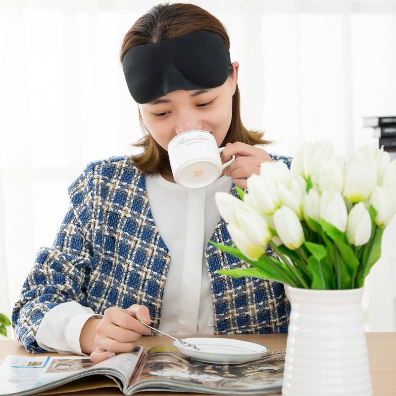 Sleep eye mask 3D eye mask sponge fabric polyester eye mask travel aviation B2-7