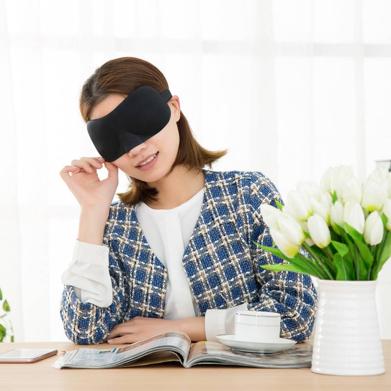 Sleep eye mask 3D eye mask sponge fabric polyester eye mask travel aviation B2-7
