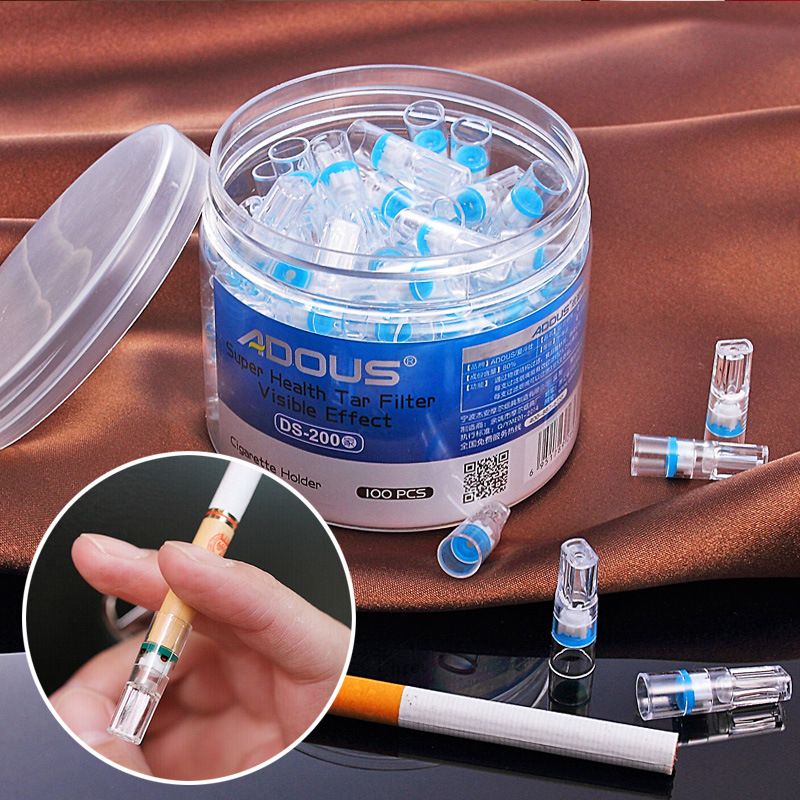 Men's cigarette filter microporous plastic safe and healthy disposable filter cigarette holder (100PCS / box) B2-146-3