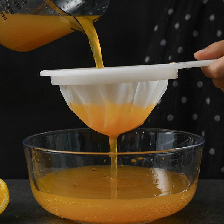 Household kitchen ultra-fine strainer kitchen nylon strainer spoon juice sieve soy milk strainer dregs artifact E-710