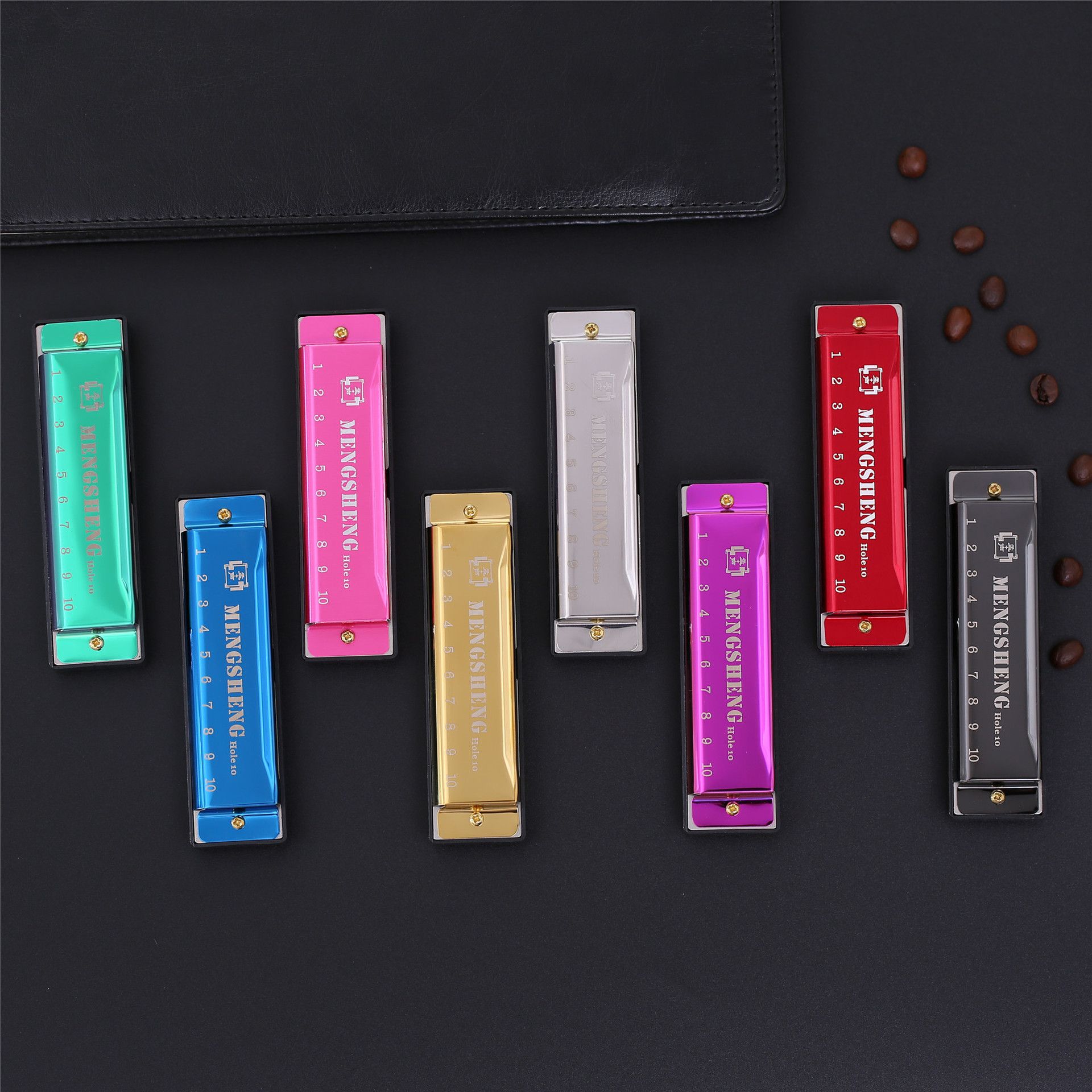 10-hole Harmonica Harmonica Educational Musical Instrument Beginner Teaching Playing Gift Copper Resin Harmonica Core