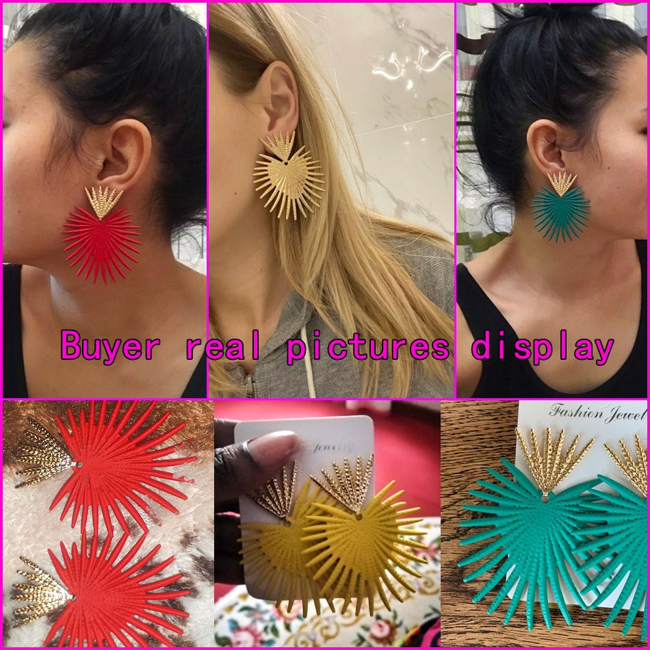 Women's Temperament Domineering Fan-shaped Stud Earrings A-1003