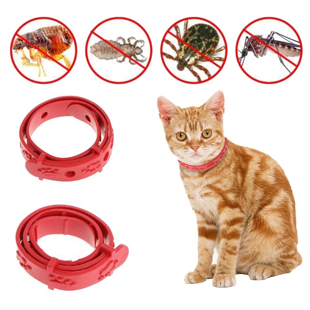 Pet Dog Cat Flea Adjustable Collar Against Anti Tick Flea Mosquitoes Remove Pet Protect Rubber Necklace Flea Killer C-300