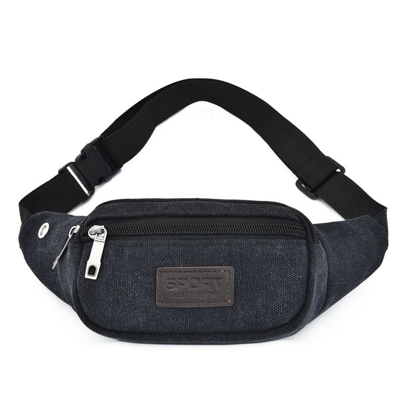 6.6 Inch Mobile Phone Canvas Small Waist Bag Multifunctional Outdoor Storage Waist Bag Men's Handbag E-580