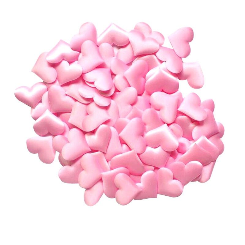 100 Pieces Cloth Hearts Diameter 2.8x3.5cm Wedding Party Confetti Table Decorations Birthday Party Decorations J-146-2