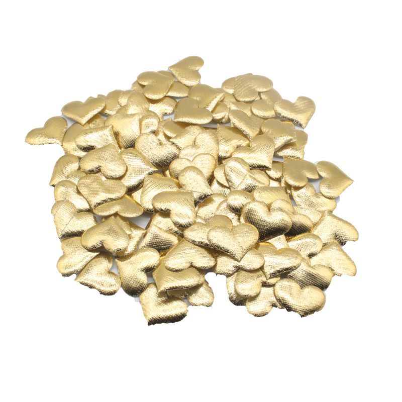 100 Pieces Cloth Hearts Diameter 2.8x3.5cm Wedding Party Confetti Table Decorations Birthday Party Decorations J-146-2