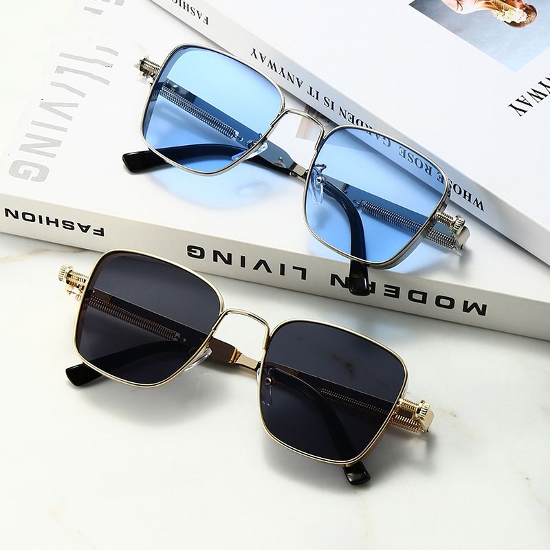 Vintage Steampunk Sunglasses Men Fashion Brand Metal Sunglasses Women Driving glasses Shade EyewearFZ-432