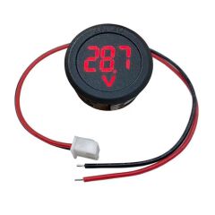 Dc 4-100v Led Digital Display Round Two-wire Voltmeter Dc Digital  Car Voltage Current Meter Volt Detector Tester Monitor Pane C-350
