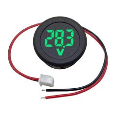 Dc 4-100v Led Digital Display Round Two-wire Voltmeter Dc Digital  Car Voltage Current Meter Volt Detector Tester Monitor Pane C-350