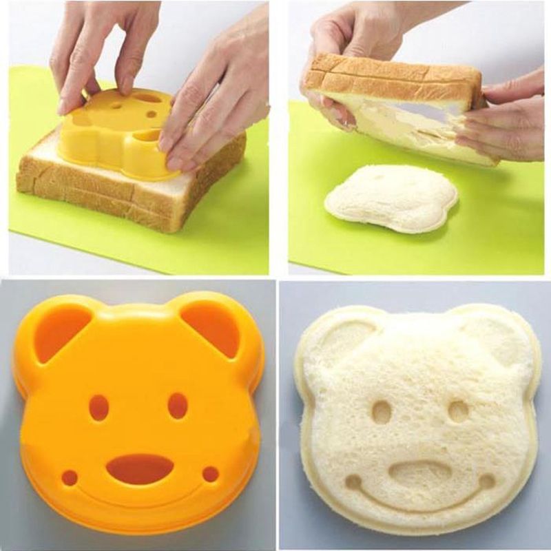 Teddy Bear Sandwich Mold Toast Bread Making Cutter Mould Cute Baking Pastry Tools Children Interesting Food Kitchen Accessories C-324