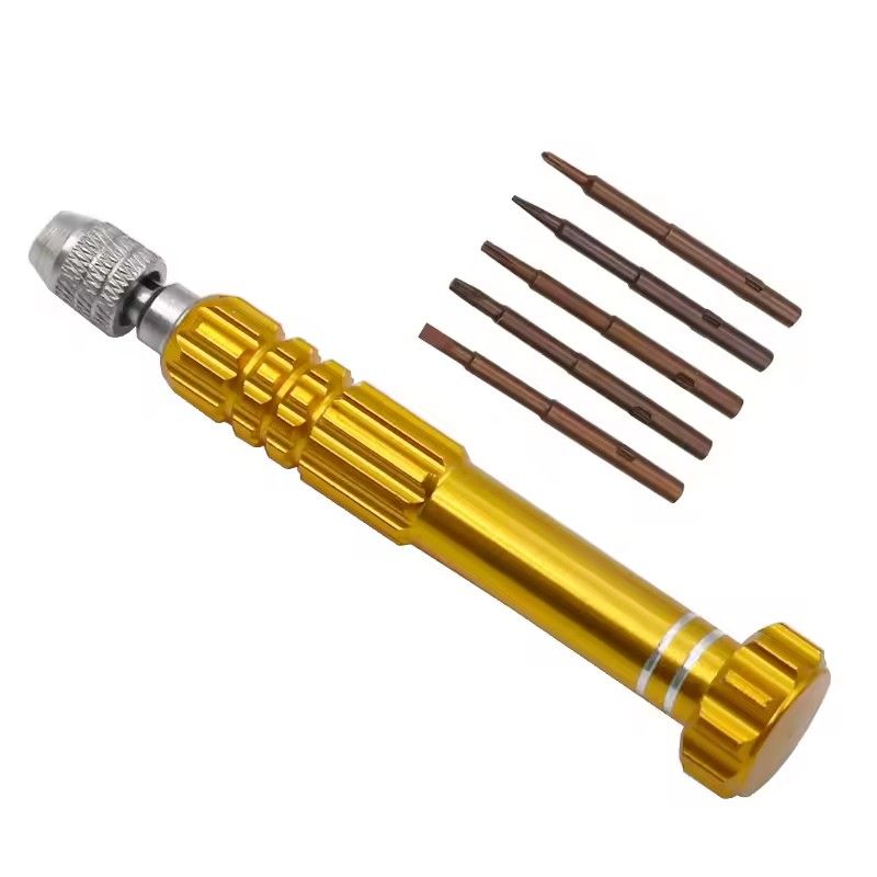 Mini Screwdriver Screw driver for iPhone DIY Mobile Phone Open Repair Tools Kit 5 in 1 Aluminum Alloy Mini Screwdriver Tools C-331