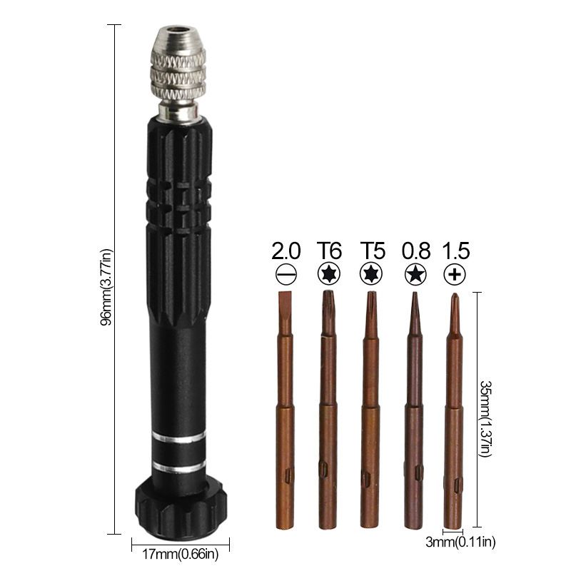 Mini Screwdriver Screw driver for iPhone DIY Mobile Phone Open Repair Tools Kit 5 in 1 Aluminum Alloy Mini Screwdriver Tools C-331